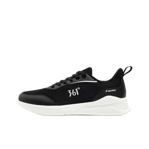 361° Life Collection Anti Slip Wear Resistant Low Top Casual Shoes Men's Obsidian Black Feather White