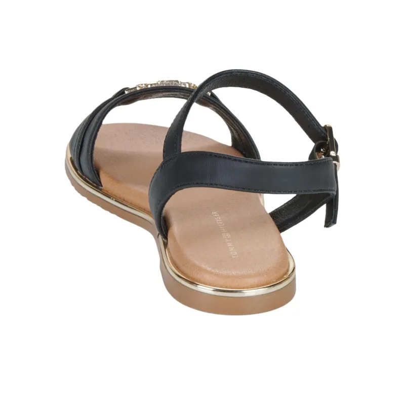 Tommy Hilfiger One Strap Sandals Women's Black-5