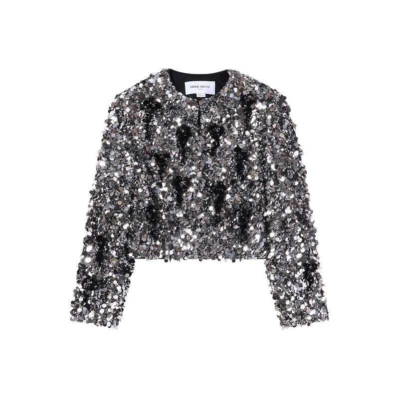 Miss Sixty Cropped Coats Women's Silver-0