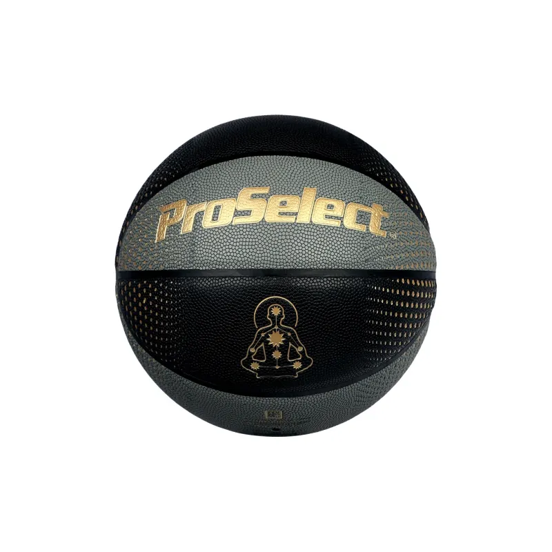 ProSelect PU Basketball Black Gray Size 7 Ball Street Training Competition Unisex-1
