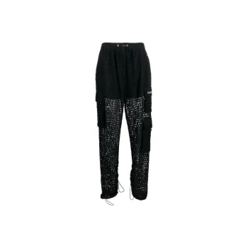 KHRISJOY Mesh Drawstring Cargo Pants