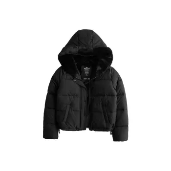 Hollister Puffer Jacket Women's Black