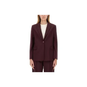 Alysi Peak Lapels Straight Hem Blazer