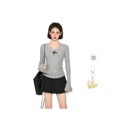 Princess Berdele Knitwear Women's Gray+Giveaway