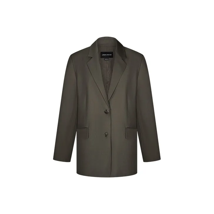 URBAN REVIVO Business Suits Women's Green Brown-0