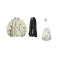 Ecru+Black Pants (Includes 1 White Gray Sweatshirt)