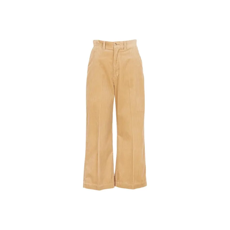 Polo Ralph Lauren Wide Leg Cropped Corduroy Trousers-0