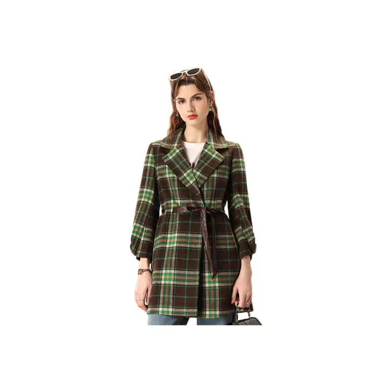 FENHONGMALI Coats Women's Green-0