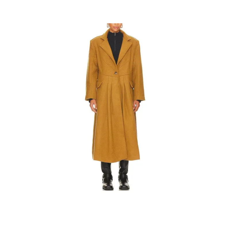 FREE PEOPLE Coats Women's Camel-0