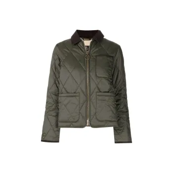 BARBOUR Cropped Coats Women's Green