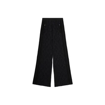 PALM ANGELS Monogram Jacquard Side Stripe Detailed Trousers