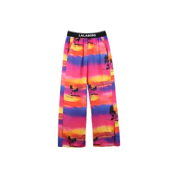 LALABOBO Wide Leg Pants Women's Neon