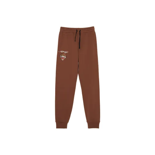 Ed Hardy FW22 Wide Leg Casual Blanc Pants Women's Iced Mocha Brown