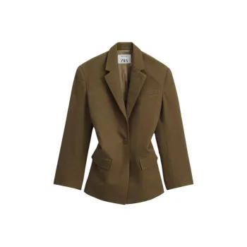 ZARA Business Suit Women's Dark Camel