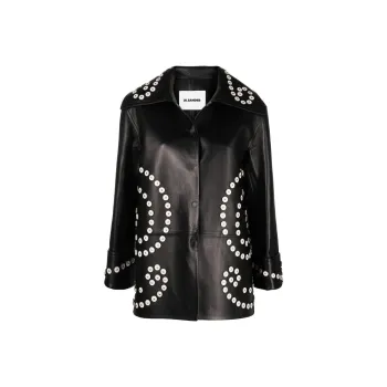 JIL SANDER Leather Jackets Women's Black