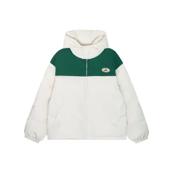 LKOD Puffer Jackets Unisex White Green