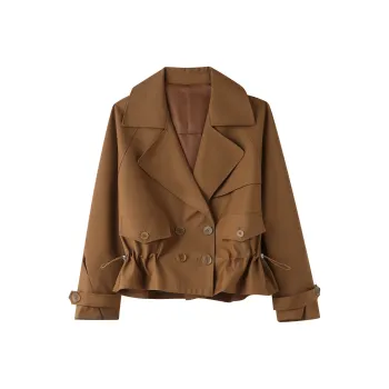 H-YXIANG Trench Coats Women's