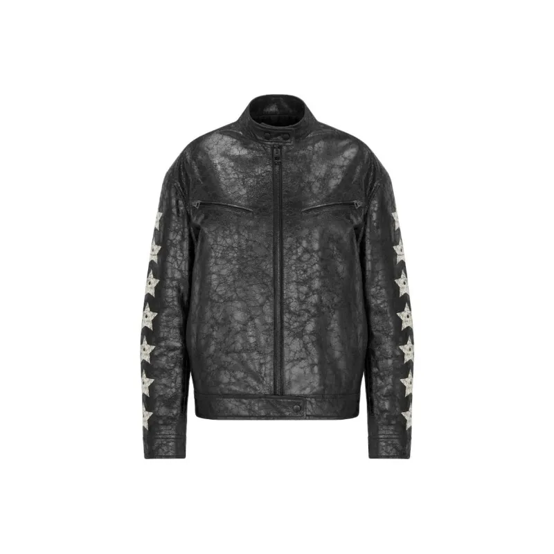 DIOR SS24 Leather Jacket Women's Black-0