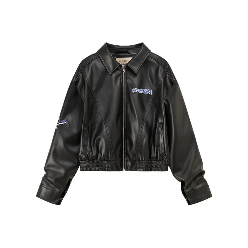 NO ONE ELSE Leather Jackets Women's Black-0