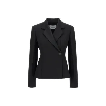 Ferragamo Off-Centre Button Tuxedo Blazer