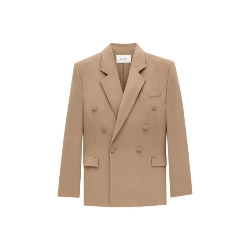 SAINT LAURENT Oversized Double Breasted Jacket-0