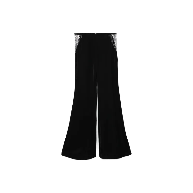 Rotate Mid Rise Flared Pants-0