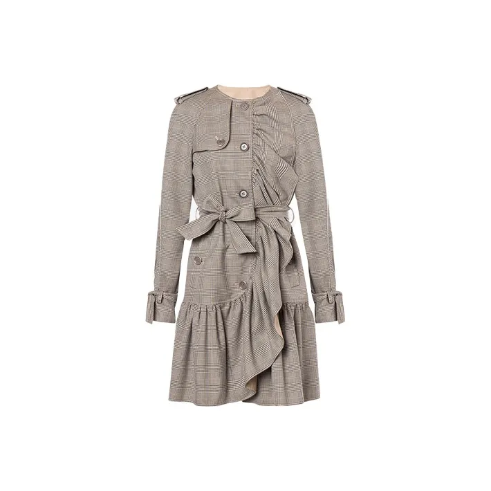 MOSCHINO Trench Coats Women's Gray-0