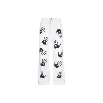 NOOING Jeans Unisex White