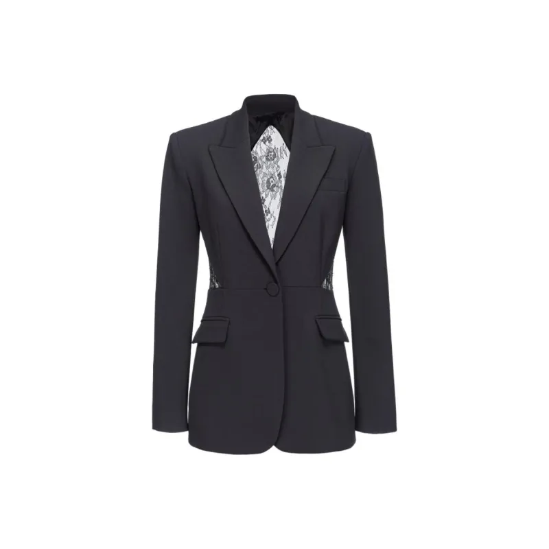 PINKO Cut Out Lace Panelled Jacket-0