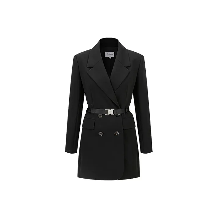 JZ Juzui Business Suit Women's Plain Black-0