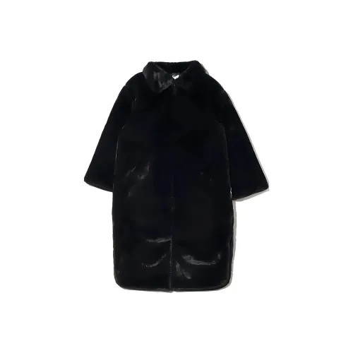 Nike Women's Faux Fur Long Jacket Black/White