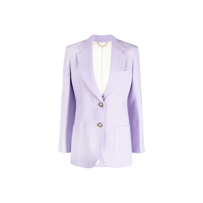 Victoria Beckham Single Breasted Straight Hem Blazer-0
