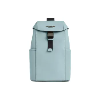 COACH Smooth Calf Leather Shoulder Bag, Crossbody Bag, Sling Bag Small Size Men's Light Blue