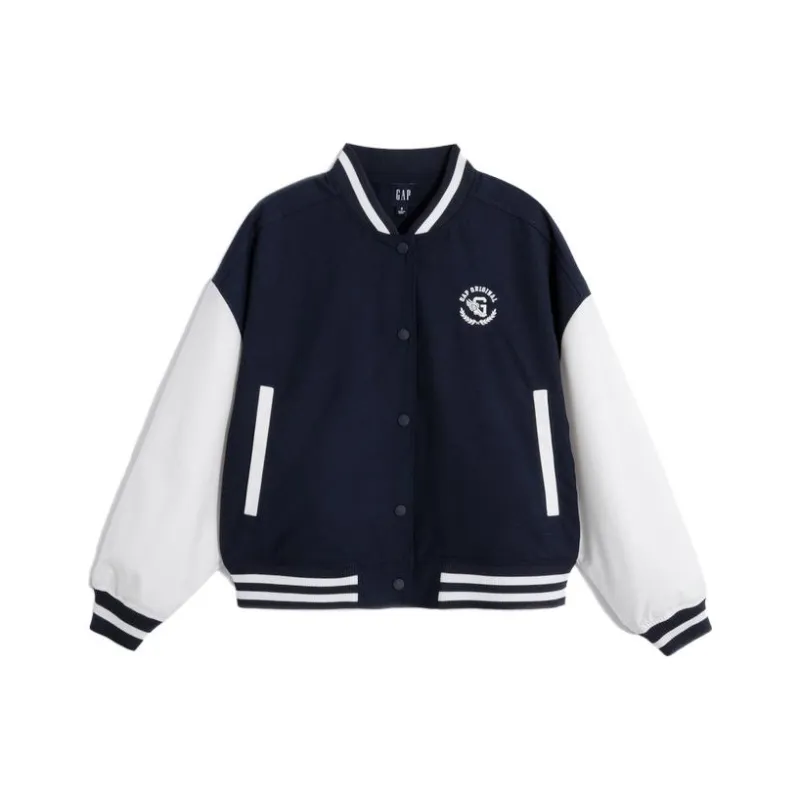 GAP Baseball Jacket Women's Navy Blue-0