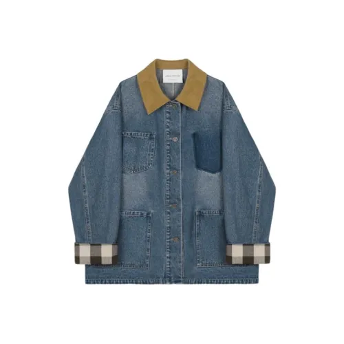 VEGA CHANG Denim Jackets Women's Vintage Blue