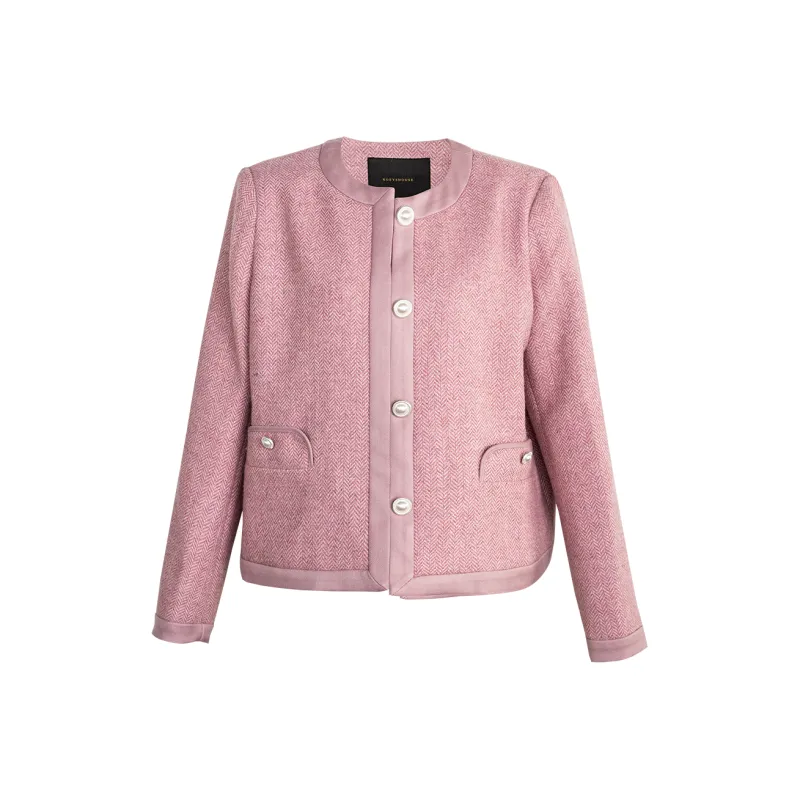 ROEYSHOUSE Cropped Coats Women's Pink-0
