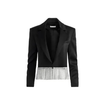ALICE+OLIVIA Shan Fringed-edge Jacket