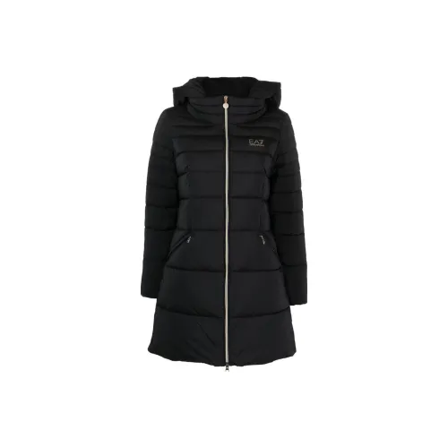 EMPORIO ARMANI Logo print Hooded Padded Coat