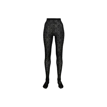 Marine Serre Moon embroidered Mesh Tights