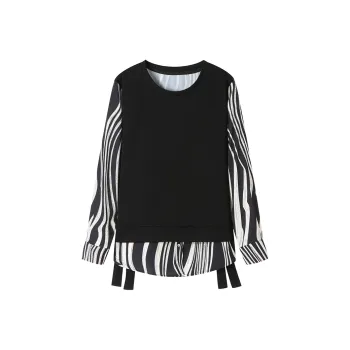 Korean Style Sweatshirt Women's Black