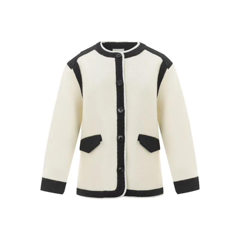 JESSYLINE Cropped Coat Women's Ecru-0