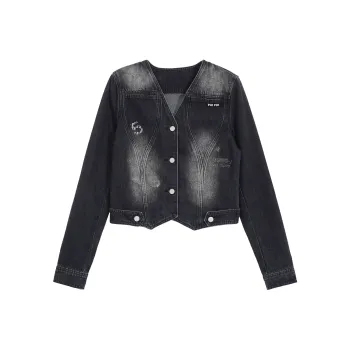 PP Denim Jackets Women's Black