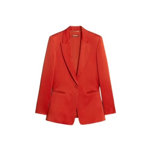 MaxMara Studio Business Suits Coats Women's Geranium Color