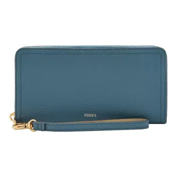 FOSSIL Leather Wallet Women's Blue
