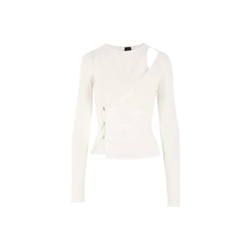 PINKO Round Neck Asymmetric Top-0