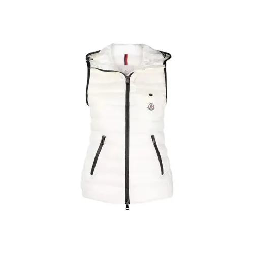 Moncler Glyco Zip Up Puffer Vest 'White'