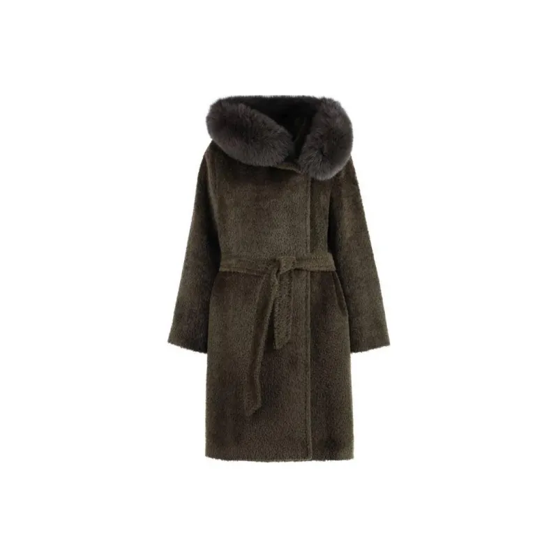MaxMara Studio Velvet Jackets Women's Khaki-0