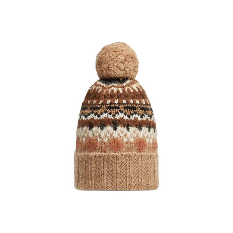 Moncler Wool, Mohair, Alpaca Beanies Unisex Brown-1