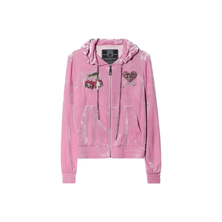 TCH Velvet Jackets Women's Pink-0