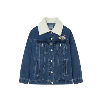 Teenie Weenie Cropped Coats Women's Medium Blue